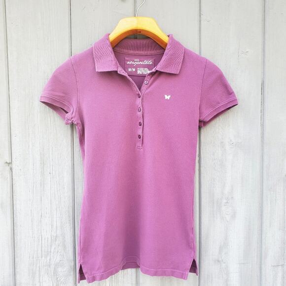 Aeropostale Purple Polo Shirt LIKE NEW Size Medium Collared Business Casual - Picture 3 of 10
